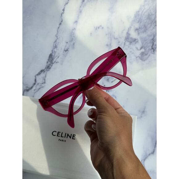 NEW Celine CL50132I Eyeglasses Frames in Pink - Picture 2 of 8